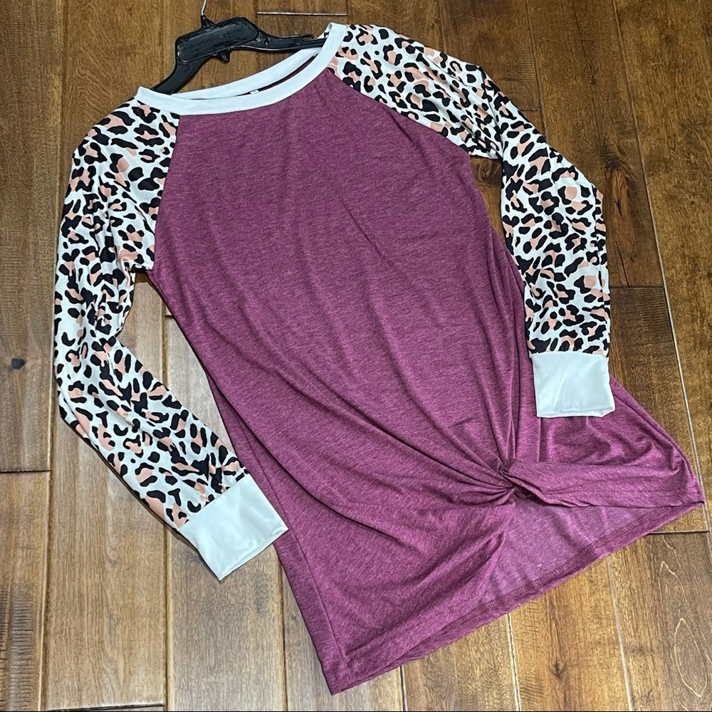 Leopard Print LS Tee